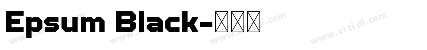 Epsum Black字体转换